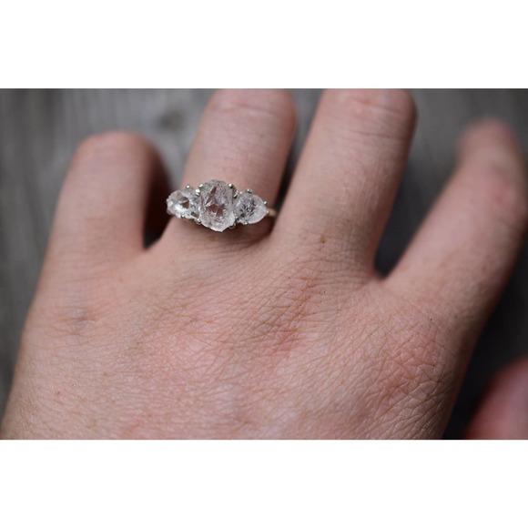 Alternative Engagement Ring Raw rustic Promise Ring size 4 5 6 7 8 9 10 … - Picture 3 of 5